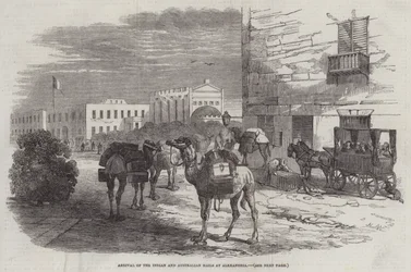 Arrivée des courriers indiens et australiens à Alexandrie